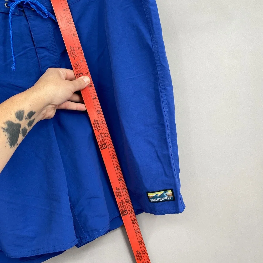 Patagonia Wavefarer Board Shorts Mens 38 Blue Recycled Nylon Swim Trunks Surf